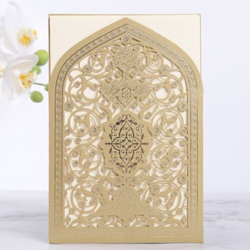 Hollow laser cut wedding invitation card