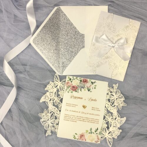 White invitation cards