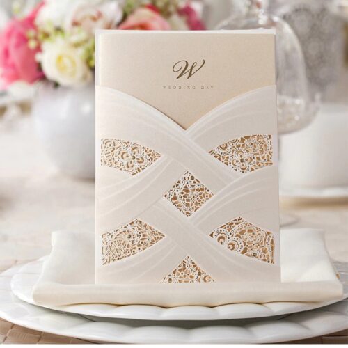 wishmade vertical laser cut wedding