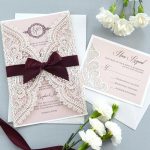 lace wedding invitation card