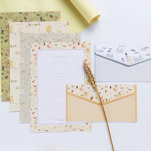 Floral pattern envelope cute card