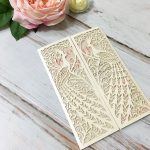 Simple customized style handmade wedding card