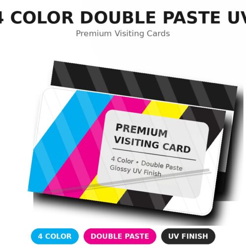 4 color Double Paste UV visitng Cards both side with 800 quantity