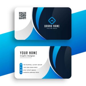 Company Business Card Blue Color 2026