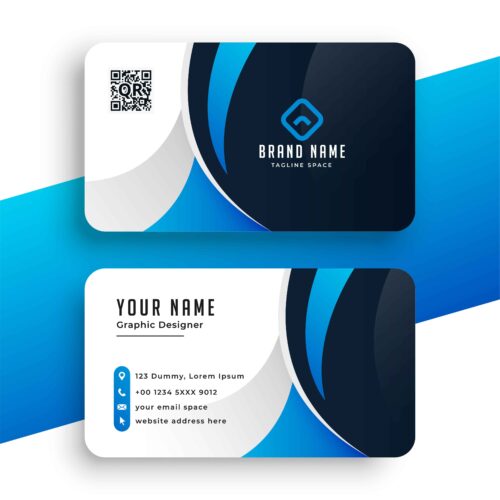 Company Business Card Blue Color 2026