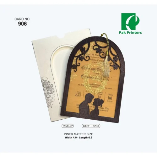 Wedding Invitation Card – Arch-Shaped Couple Design – Article 906